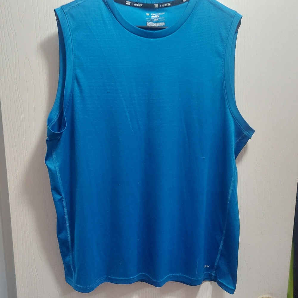 Men's Tek Gear DryTek Blue Workout Tank Size Large